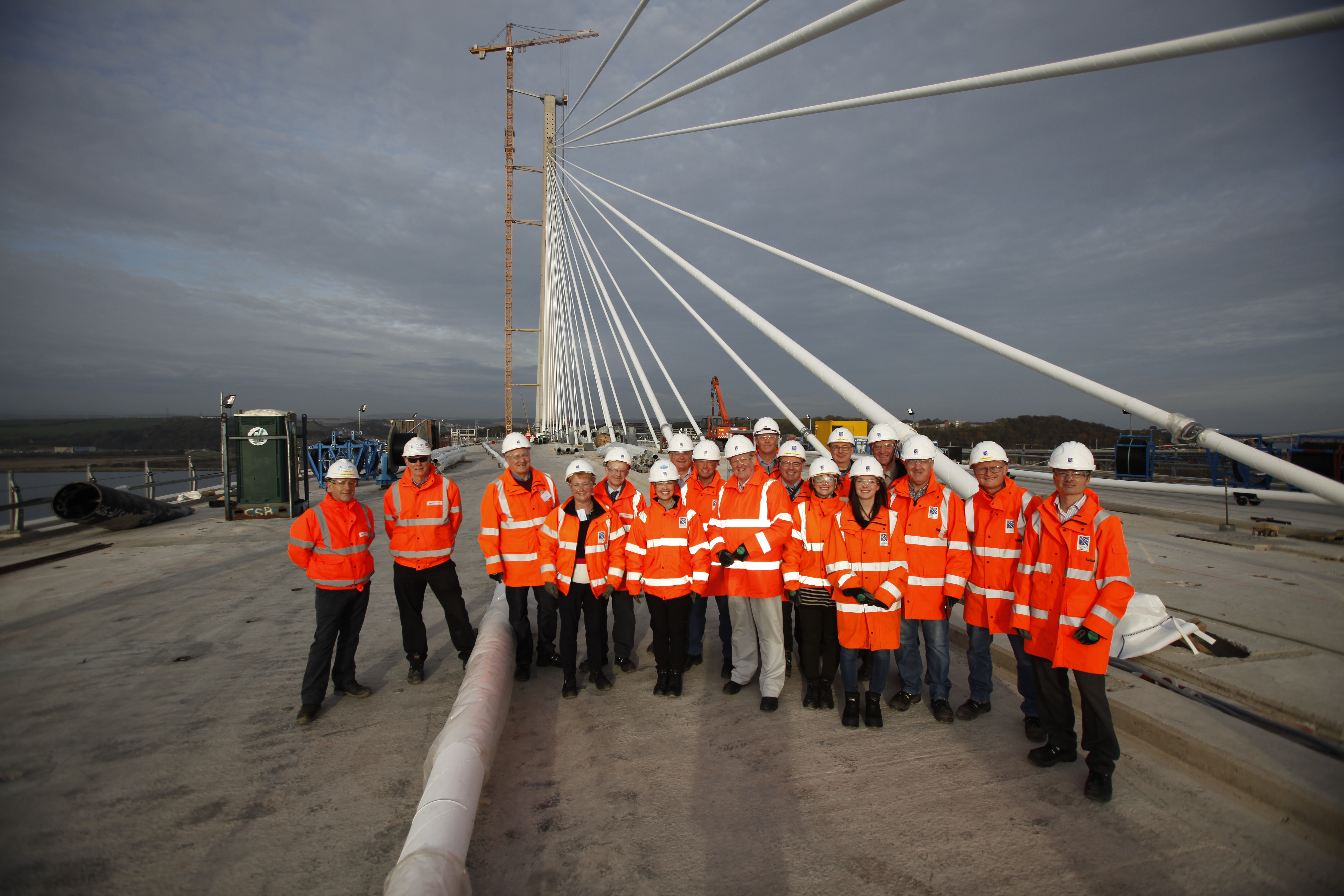 REC Committee visit to the Forth Replacement Crossing during construction